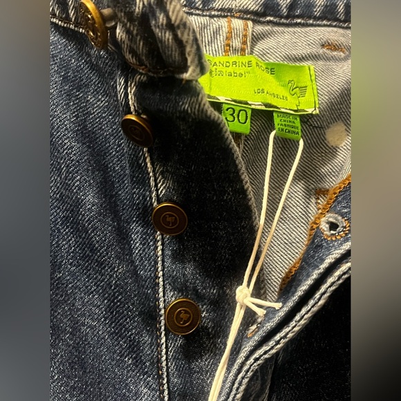 Sandrine Rose with Free People NWT high-rise 5 button closure - Picture 9 of 11